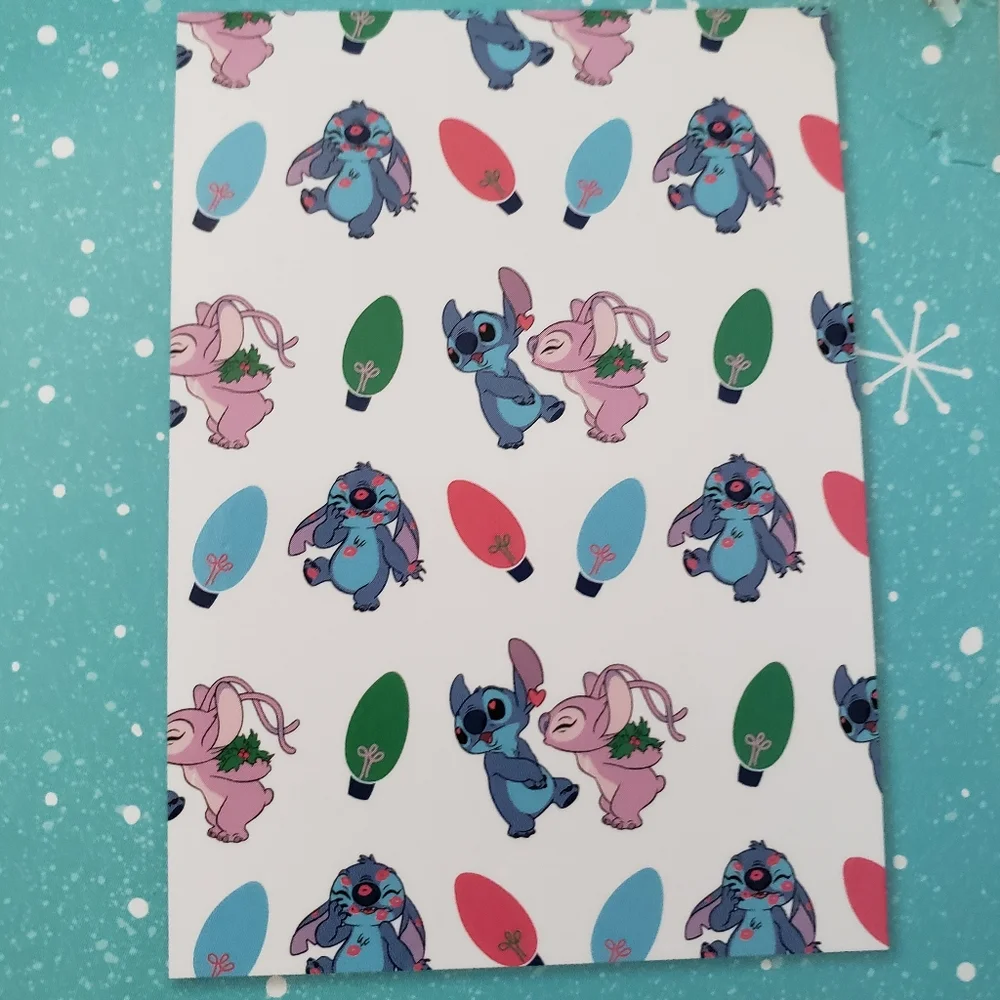Disney Stitch & Angel Christmas Lights Plush Throw Blanket 50x70 NWT
